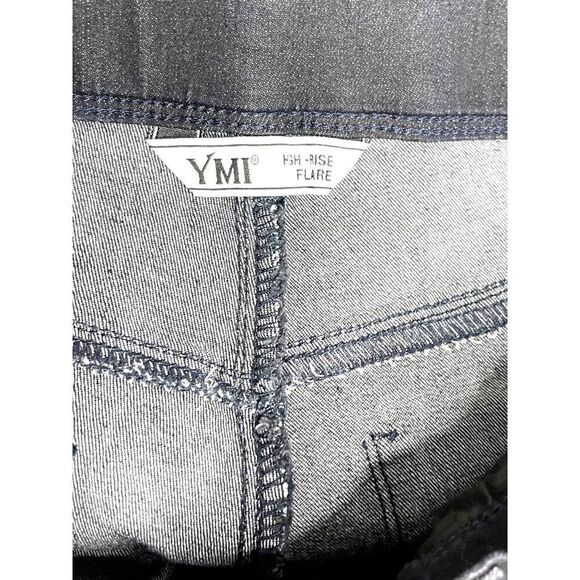 YMI Flare Leg High Waisted  Distressed Stretch Denim Jean Size: XL - Picture 5 of 6